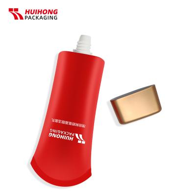 100ML أنبوب غسول قابلة للتحلل الأحمر مع غطاء الذهب المسمار
