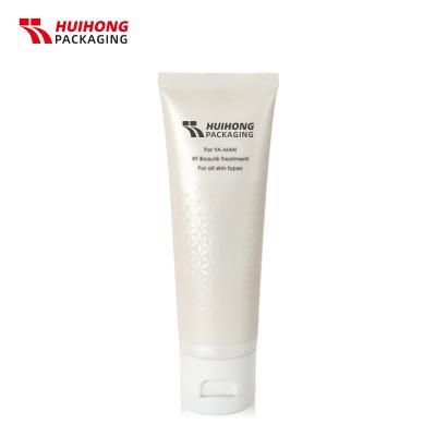 80ML كريم أبيض ضغط أنبوب فارغ مع غطاء أعلى فليب